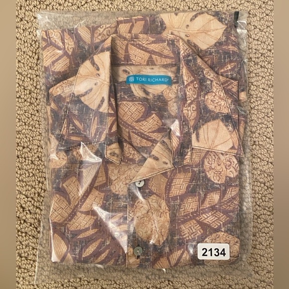TORI RICHARD Aloha Hawaiian Tropical Collared Shirt Men S Small - Picture 6 of 6